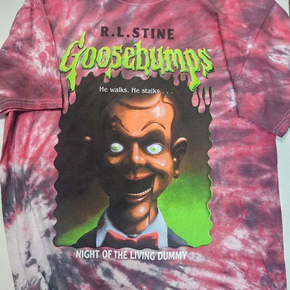 Scholastic Other - GOOSEBUMPS Scholastic T-Shirt Mens Medium‎ Red Tie Dye Graphic Tee Summerween